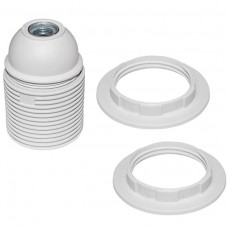 Ντουί Ε27 Θερμοπλαστικό με Ροδέλες και Σπείρωμα M10 (1/8'') Λευκό 16-001110